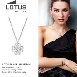 LOTUS Halskette Kleeblatt 925 Silber Lotus Silver Charming Lady JLP3709-1-1