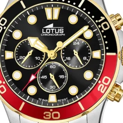 Lotus Herren Armbanduhr 18757/5 Chronograph Edelstahl silber gold UL18757/5