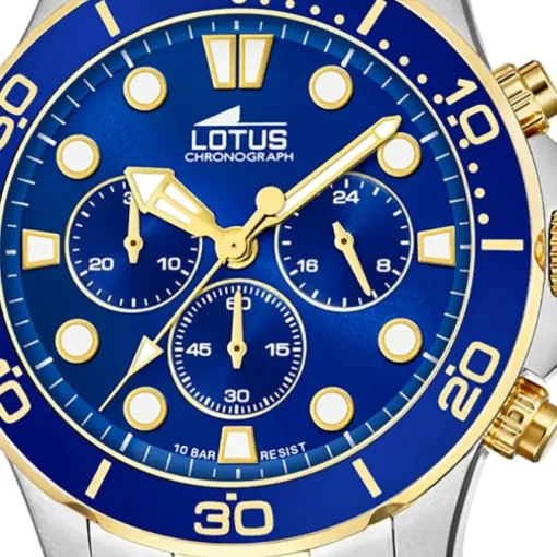 Lotus Herren Armbanduhr 18757/1 Chronograph Edelstahl silber gold UL18757/1