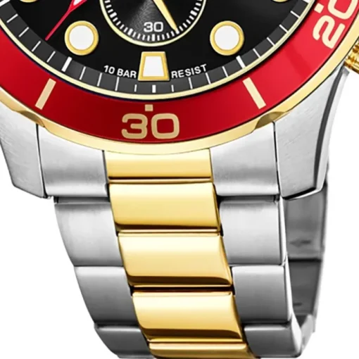 Lotus Herren Armbanduhr 18757/5 Chronograph Edelstahl silber gold UL18757/5