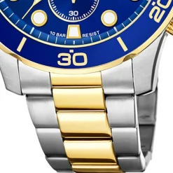 Lotus Herren Armbanduhr 18757/1 Chronograph Edelstahl silber gold UL18757/1