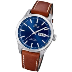 LOTUS Herren Armbanduhr Classic 18671/3 Quarz Leder braun UL18671/3