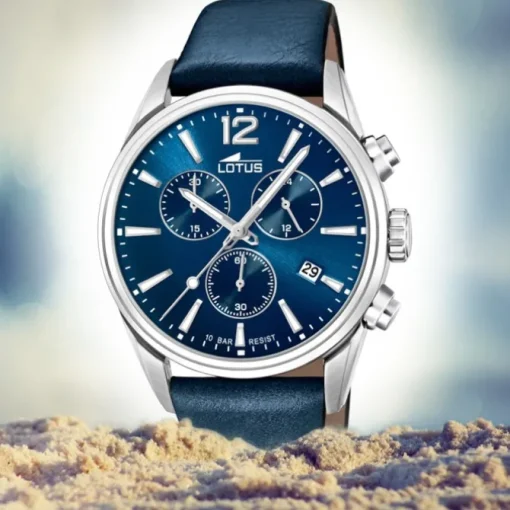 LOTUS Herren Armbanduhr Khrono 18691/1 Quarz Leder blau UL18691/1