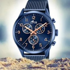 LOTUS Herren Armbanduhr Minimalist 18638/1 Quarz Edelstahl blau UL18638/1