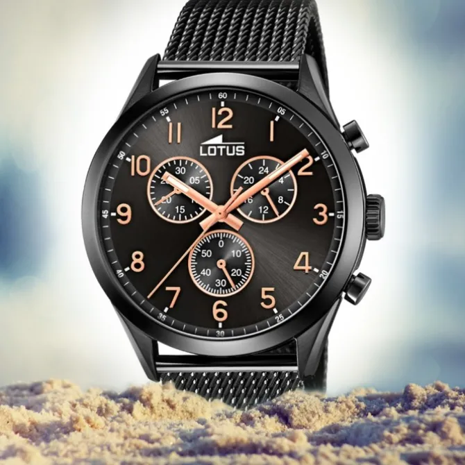 LOTUS Herren Armbanduhr Minimalist 18639/1 Quarz Edelstahl schwarz UL18639/1