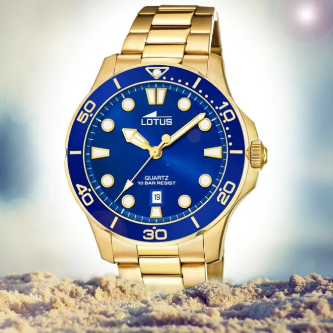 Lotus Herren Armbanduhr Sport 18761/1 Analog Edelstahl gold UL18761/1