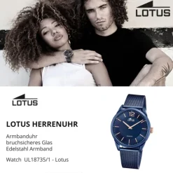 Lotus Herren Armbanduhr Smart Casual 18735/1 Analog Edelstahl blau UL18735/1