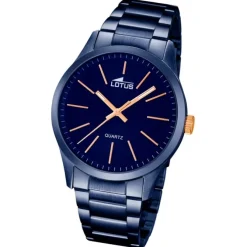 LOTUS Herren-Armbanduhr Analog Quarz Edelstahl blau UL18163/2