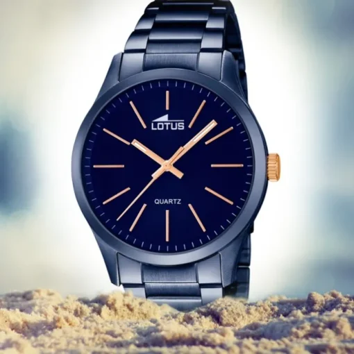 LOTUS Herren-Armbanduhr Analog Quarz Edelstahl blau UL18163/2