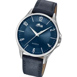 Lotus Herren-Armbanduhr Leder blau 18518/3 Quarz klassisch UL18518/3