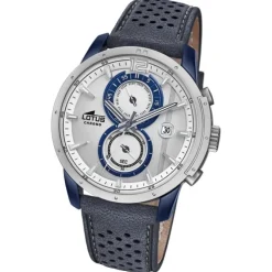 Lotus Herren-Armbanduhr Leder blau 18367/1 Quarz Khrono UL18367/1