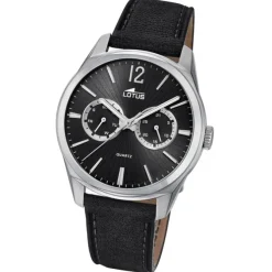Lotus Herren-Armbanduhr Leder schwarz 18374/4 Quarz Multifunktion UL18374/4