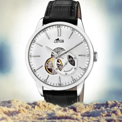 Lotus Herren-Armbanduhr Leder schwarz 18536/1 Automatik Classic UL18536/1