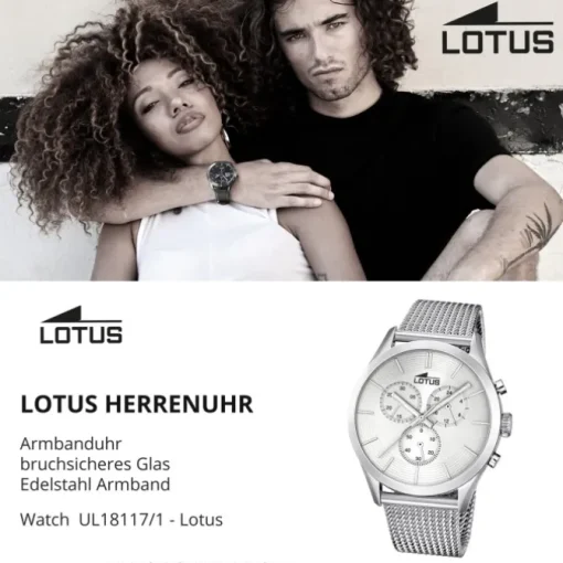 LOTUS Herren-Uhr - Minimalist - Analog - Quarz - Edelstahl - UL18117/1