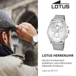 LOTUS Herren-Uhr - Minimalist - Analog - Quarz - Edelstahl - UL18117/1