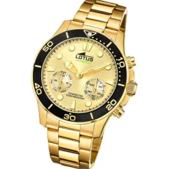 Lotus Herrenuhr Edelstahl gold Lotus Classic Armbanduhr UL18802/1