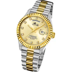 Lotus Herrenuhr Edelstahl silbergold Lotus Classic Armbanduhr UL18855/4