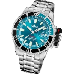 Lotus Herrenuhr Edelstahl Silikon hellblau Lotus Classic Armbanduhr UL18938/1