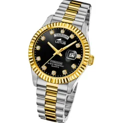 Lotus Herrenuhr Edelstahl silbergold Lotus Classic Armbanduhr UL18855/6