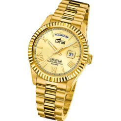 Lotus Herrenuhr Edelstahl gold Lotus Classic Armbanduhr UL18857/1
