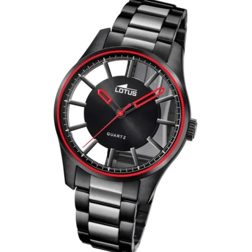 Lotus Herrenuhr Edelstahl schwarz Lotus Classic Armbanduhr UL18905/1
