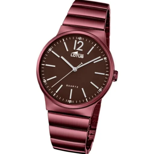 Lotus Herren-Uhr Edelstahl aubergine lila 18468/1 Quarz Minimalist UL18468/1