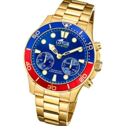 Lotus Herrenuhr Edelstahl gold Lotus Classic Armbanduhr UL18802/3
