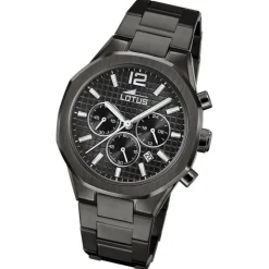 Lotus Herrenuhr Edelstahl schwarz Lotus Classic Armbanduhr UL18849/1