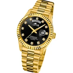 Lotus Herrenuhr Edelstahl gold Lotus Classic Armbanduhr UL18857/7