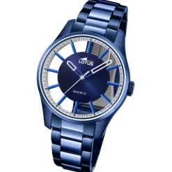Lotus Herrenuhr Edelstahl blau Lotus Classic Armbanduhr UL18904/1