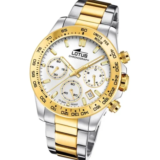 Lotus Herrenuhr Edelstahl silber gold Lotus Classic Armbanduhr UL18913/1