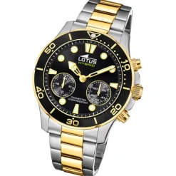 Lotus Herrenuhr Edelstahl silbergold Lotus Classic Armbanduhr UL18801/2
