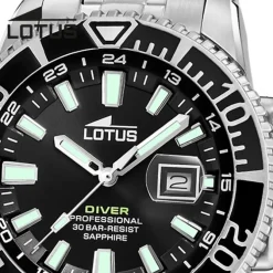 Lotus Herrenuhr Edelstahl Silikon schwarz Lotus Classic Armbanduhr UL18938/4