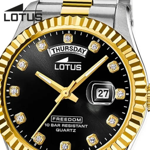 Lotus Herrenuhr Edelstahl silbergold Lotus Classic Armbanduhr UL18855/6