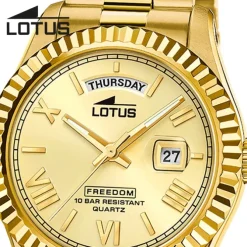 Lotus Herrenuhr Edelstahl gold Lotus Classic Armbanduhr UL18857/1