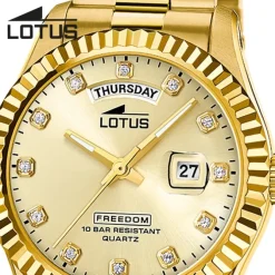 Lotus Herrenuhr Edelstahl gold Lotus Classic Armbanduhr UL18857/5