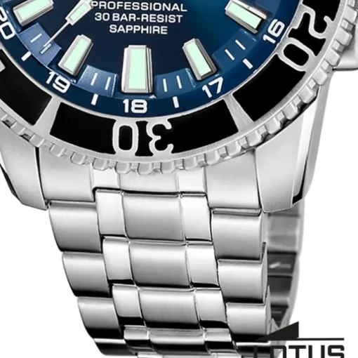 Lotus Herrenuhr Edelstahl Silikon silber blau Lotus Classic Armbanduhr UL18938/3