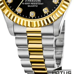 Lotus Herrenuhr Edelstahl silbergold Lotus Classic Armbanduhr UL18855/6