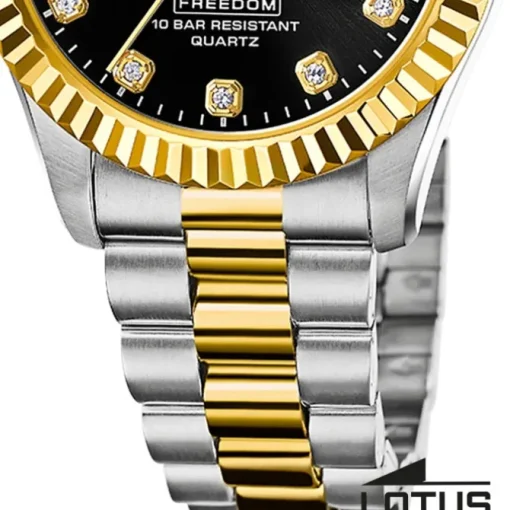 Lotus Herrenuhr Edelstahl silbergold Lotus Classic Armbanduhr UL18855/6