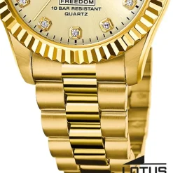 Lotus Herrenuhr Edelstahl gold Lotus Classic Armbanduhr UL18857/5