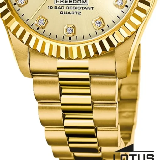 Lotus Herrenuhr Edelstahl gold Lotus Classic Armbanduhr UL18857/5