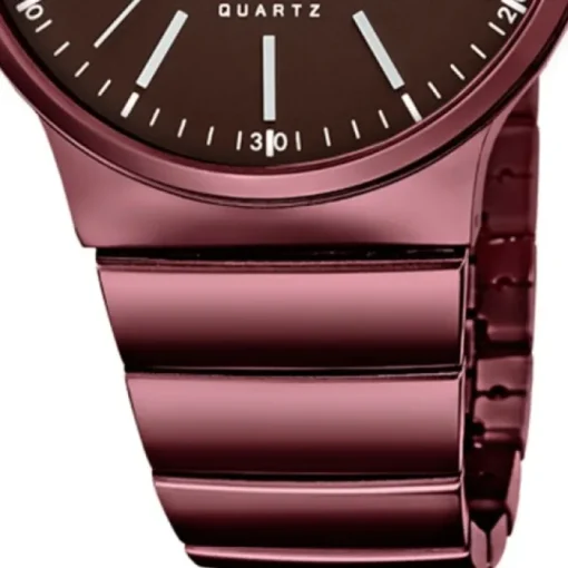 Lotus Herren-Uhr Edelstahl aubergine lila 18468/1 Quarz Minimalist UL18468/1