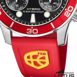 Lotus Herrenuhr Edelstahl Silikon silber rot Lotus Classic Armbanduhr UL18935/1