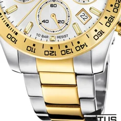 Lotus Herrenuhr Edelstahl silber gold Lotus Classic Armbanduhr UL18913/1