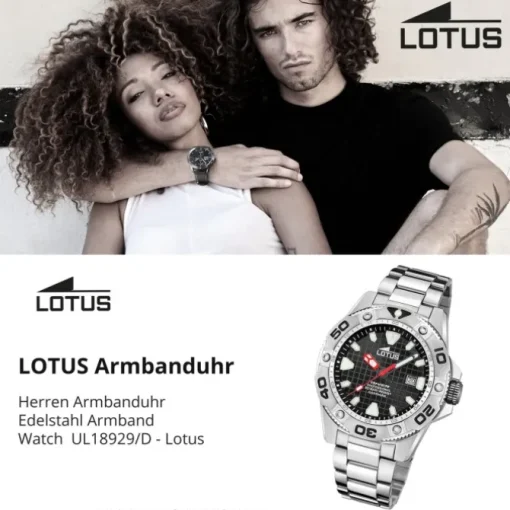 Lotus Herrenuhr Edelstahl silber Lotus Classic Armbanduhr UL18929/D