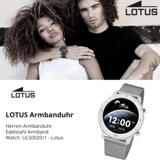 Lotus Herrenuhr Edelstahl silber schwarz Multifunktion Armbanduhr UL50020/1