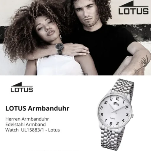 Lotus Herrenuhr Edelstahl silber Lotus Classic Armbanduhr UL15883/1