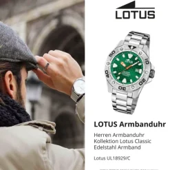 Lotus Herrenuhr Edelstahl silber Lotus Classic Armbanduhr UL18929/C