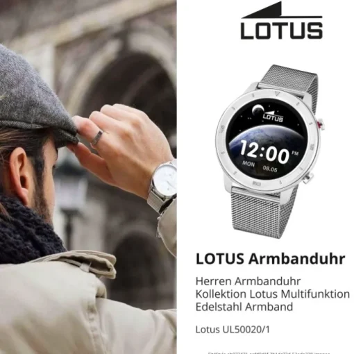 Lotus Herrenuhr Edelstahl silber schwarz Multifunktion Armbanduhr UL50020/1