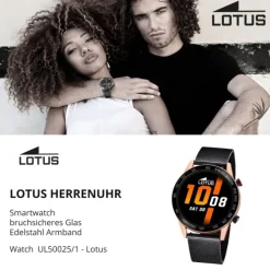 Lotus Herrenuhr Edelstahl schwarz Lotus Multifunktion Armbanduhr UL50025/1